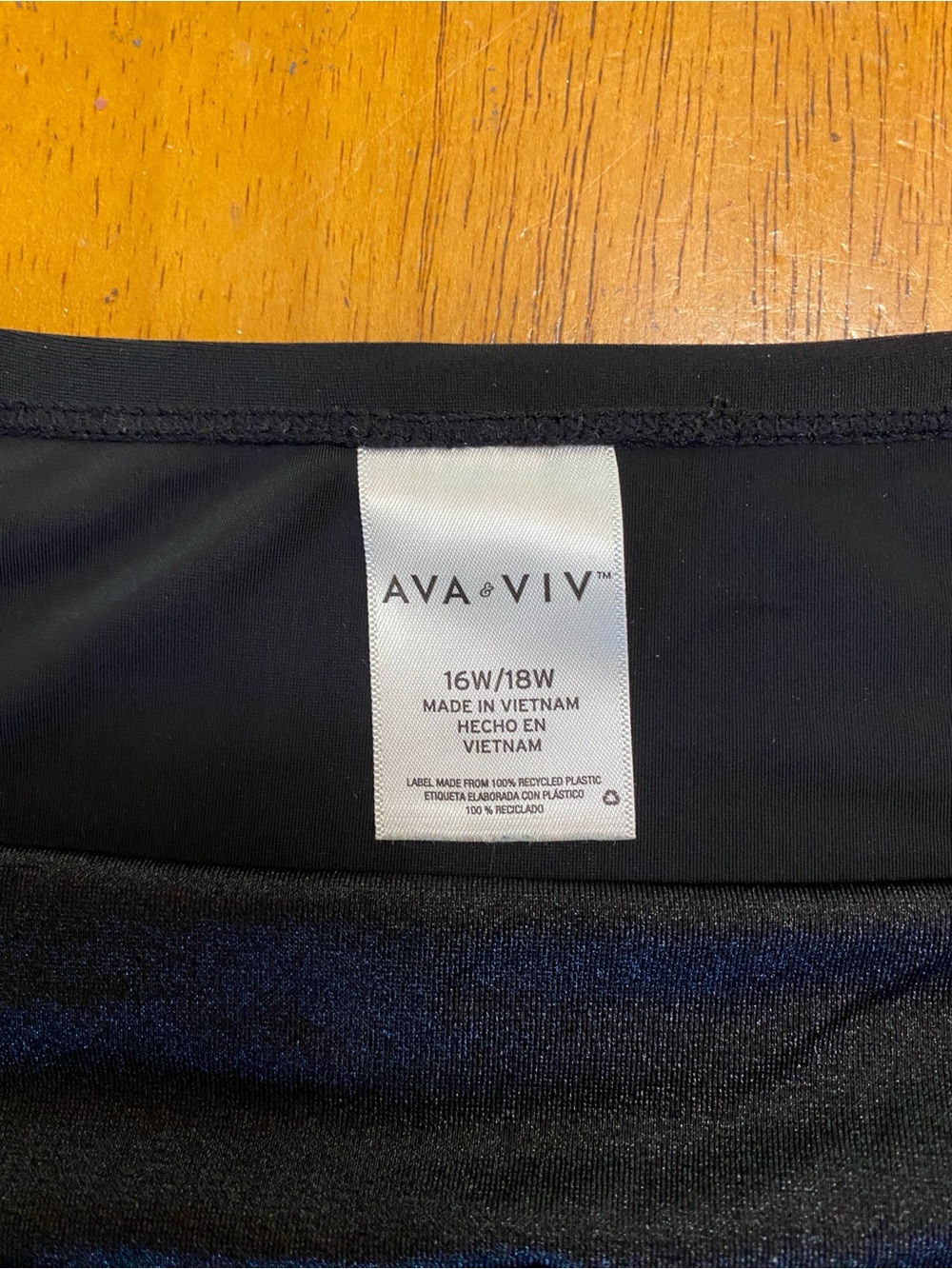 Ava & Viv 2pc Swimsuit, Burgundy & Black - Tankini Top, Black Shorts; Sz 16/18W - Picture 15 of 15